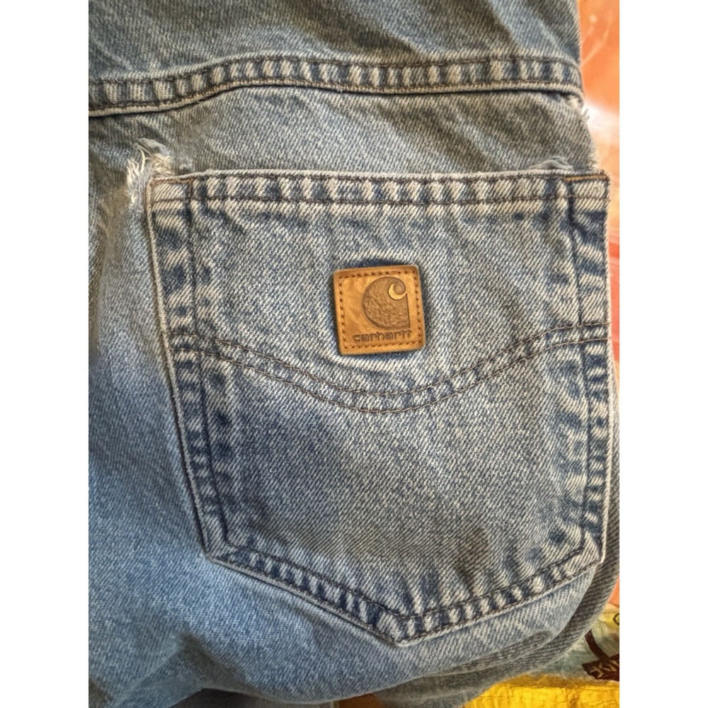 carhartt B17-DST Men's Relaxed Jeans 30X30 Denim Work Wear Distressed - Picture 12 of 12